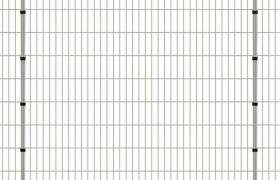 vidaXL 2D Pannelli di Recinzione Giardino e Paletti Argento 2008x2030mm 40m - Argento