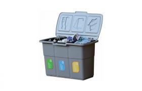 PATTUMIERA PER RACCOLTA DI ERENZIATA 3 SCOMPARTI SEPARATI cm 75x37x h. 50 - FF
