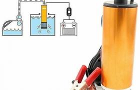 Pompa Travaso Elettrica sommersa aspira Carburante acqua olio 12V auto barca