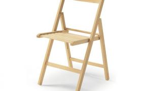 Sedia pieghevole in faggio di alta qualita colore naturale 43x48xh.79 cm