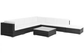 Vidaxl - Set Divani da Giardino 8 pz con Cuscini in Polyrattan Nero - Nero