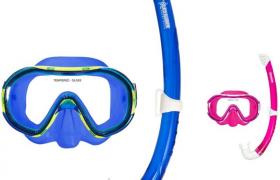 Set funny jr color maschera e boccaglio colore rosa - Abysstar