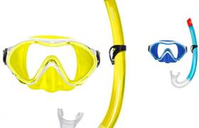 Set kiros jr color maschera e boccaglio colore giallo - Abysstar