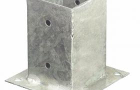 Staffa fissaggio a bicchiere per palo 12 x 12