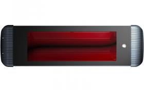 Moel - Stufa Elettrica Ad Infrarossi 118x25x7,5 Cm Da Parete 2400w Dimmerabile Aaren Nera
