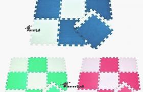 TAPPETINO TAPPETO PUZZLE GOMMA 10 PEZZI 29,5x29,5x0,8 cm GIOCO BAMBINO PISCINA