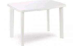 TAVOLO da giardino in RESINA Rettangolare 101x68x72 cm mod. FARETTO BIANCO - EAC