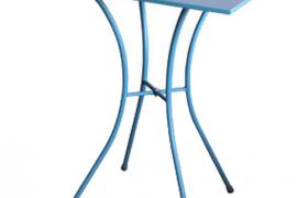 Tavolo Luna 60x60x72h in acciaio verniciato azzurro - CERAMICSTORE