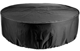 Tavolo rotondo nero 120 * 75 cm e copertura protettiva per sedia - ASUPERMALL