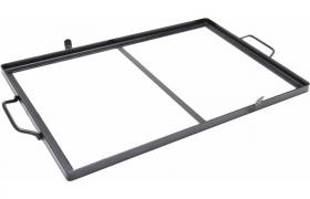 Telaio in ferro con manici 60x40cm per bistecchiera in ghisa piastra in pietra lavica e ollare