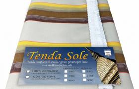 TENDA SOLE DA esterno GIARDINO balcone CALIFORNIA marrone CONFEZIONATA Cm. 140x300
