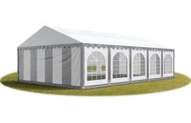 5x10 m ignifugoTendone per feste PREMIUM PVC grigio-bianco 100% impermeabile Gazebo da giardino Tendone da esterno Tenda party - TENDAPRO.IT