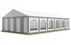 6x12 m ignifugoTendone per feste PREMIUM PVC grigio-bianco 100% impermeabile Gazebo da giardino Tendone da esterno Tenda party - TENDAPRO.IT