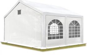 Tendapro.it - Tendone per Feste Gazebo 3x4 m bianco PE 300g/m² Impermeabile Protezione UV Tenda Giardino Sagre Eventi Mercati Esterno con telaio a