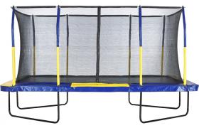 Upper Bounce - Trampolino Tappeto Elastico Professionale Rettangolare da Giardino Esterno | Completo di Rete di Sicurezza | 457 x 274 cm