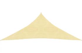 Parasole a Vela HDPE Triangolare 3,6x3,6x3,6 m Beige - Beige - Vidaxl