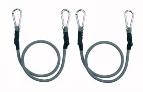 07333-Tenditore con moschettone, 2 pezzi, colore: grigio - Windhager